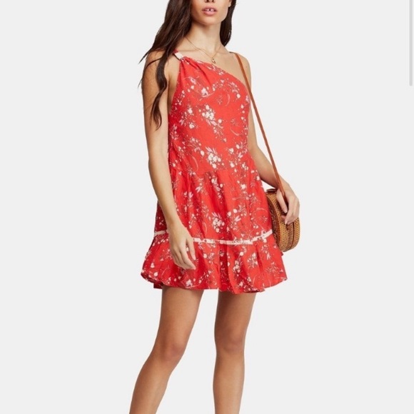 Free People Floral One Shoulder All Mine Dress - Picture 3 of 4